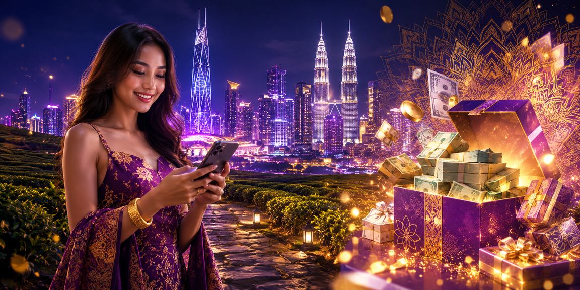 Pemain Malaysia mengakses kasino mudah alih lucky55 di Kuala Lumpur menggunakan telefon pintar